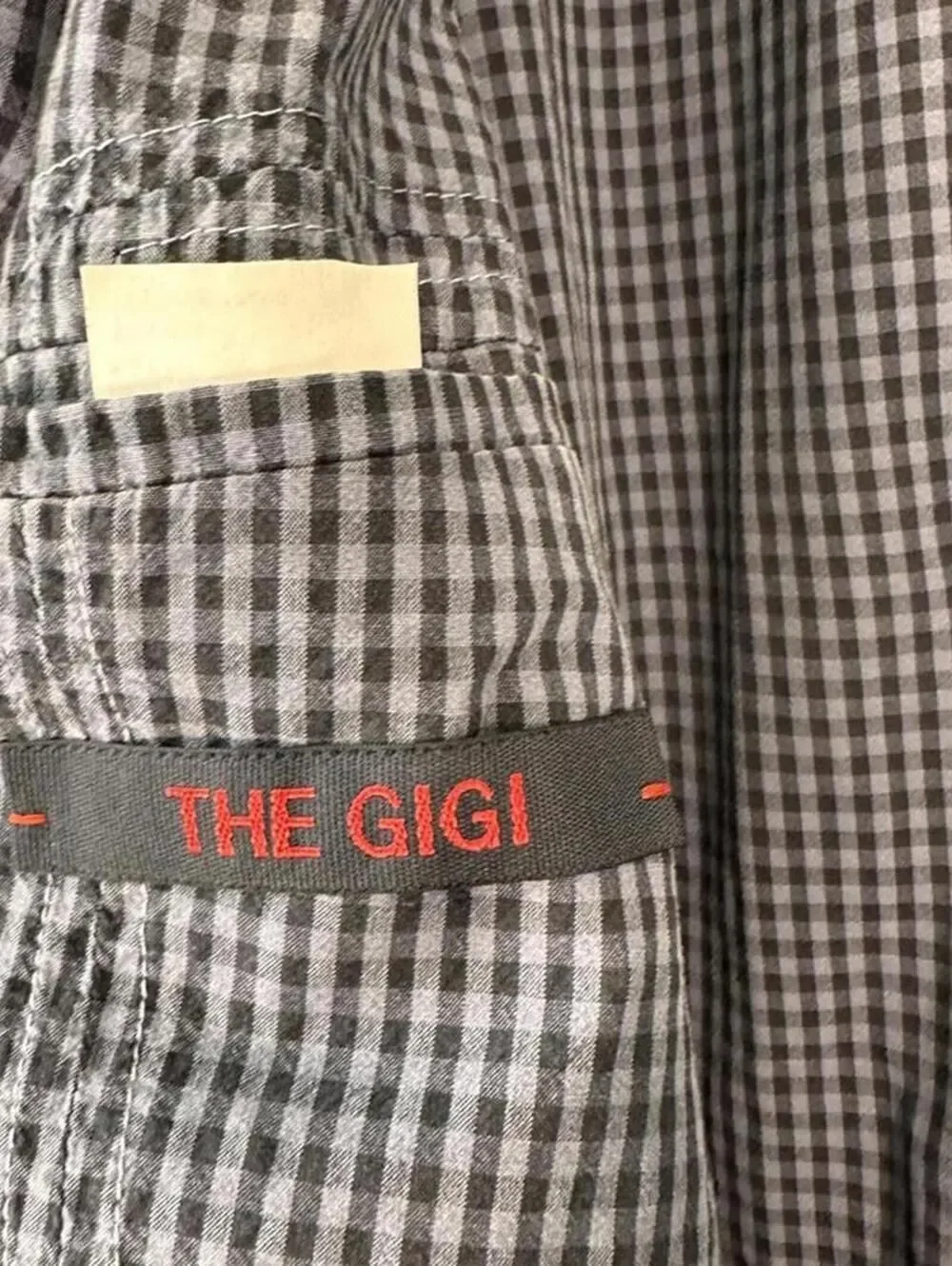 The Gigi Made in Italy Cotton Check Blazer Sport Coat Size 56 Blue Gray US46